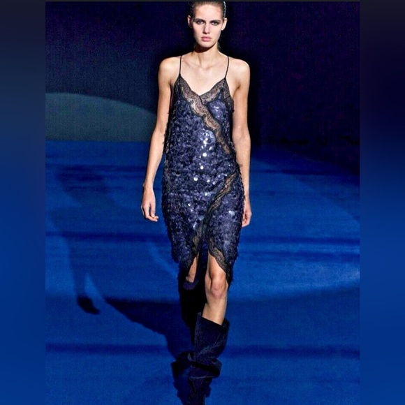 🔥🔥zara lace sequin dress ZW collection - Picture 1 of 8